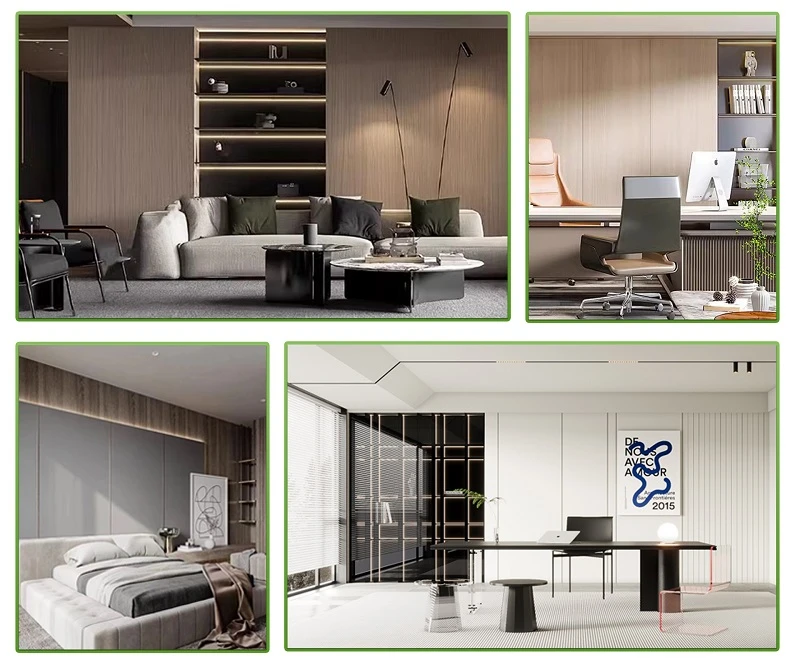 application of bamboo charcoal wood veneer wall panel